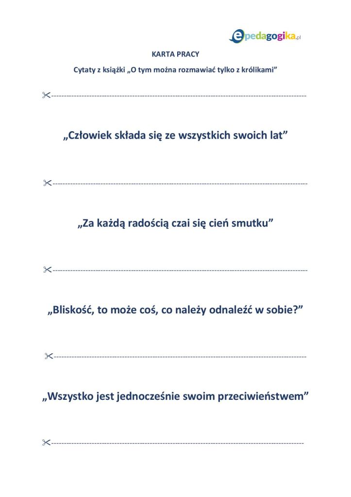 O czym można rozmawiać tylko z królikami?