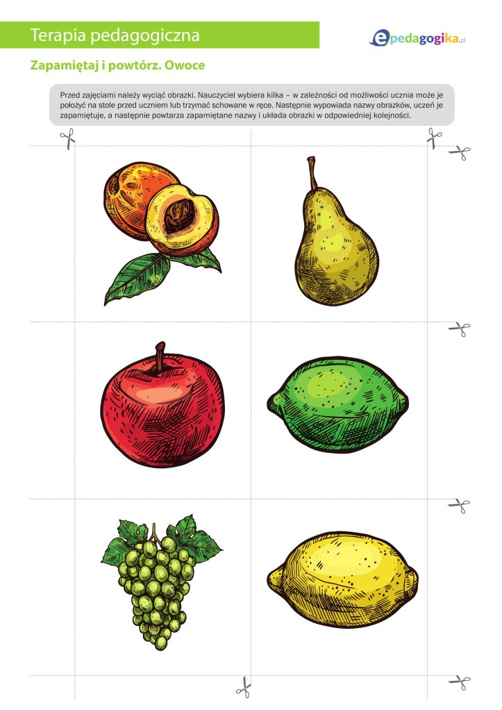 Zapamiętaj i powtórz. Owoce