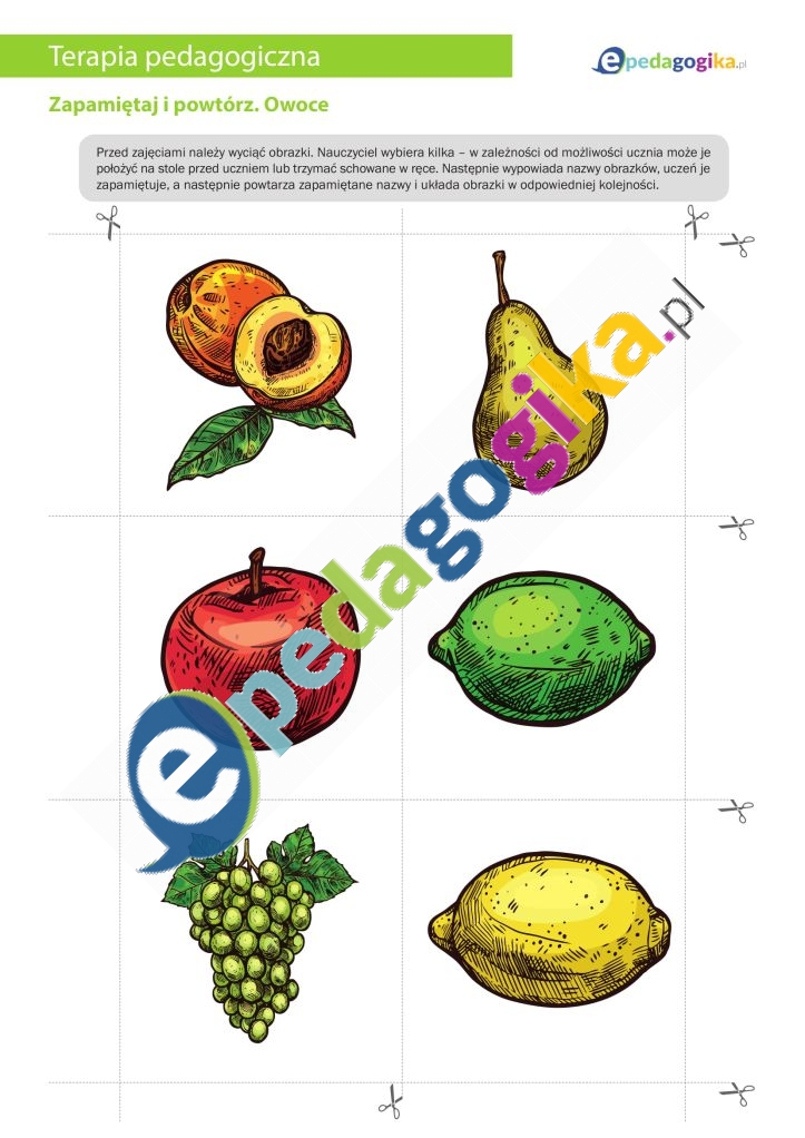 Zapamiętaj i powtórz. Owoce-1