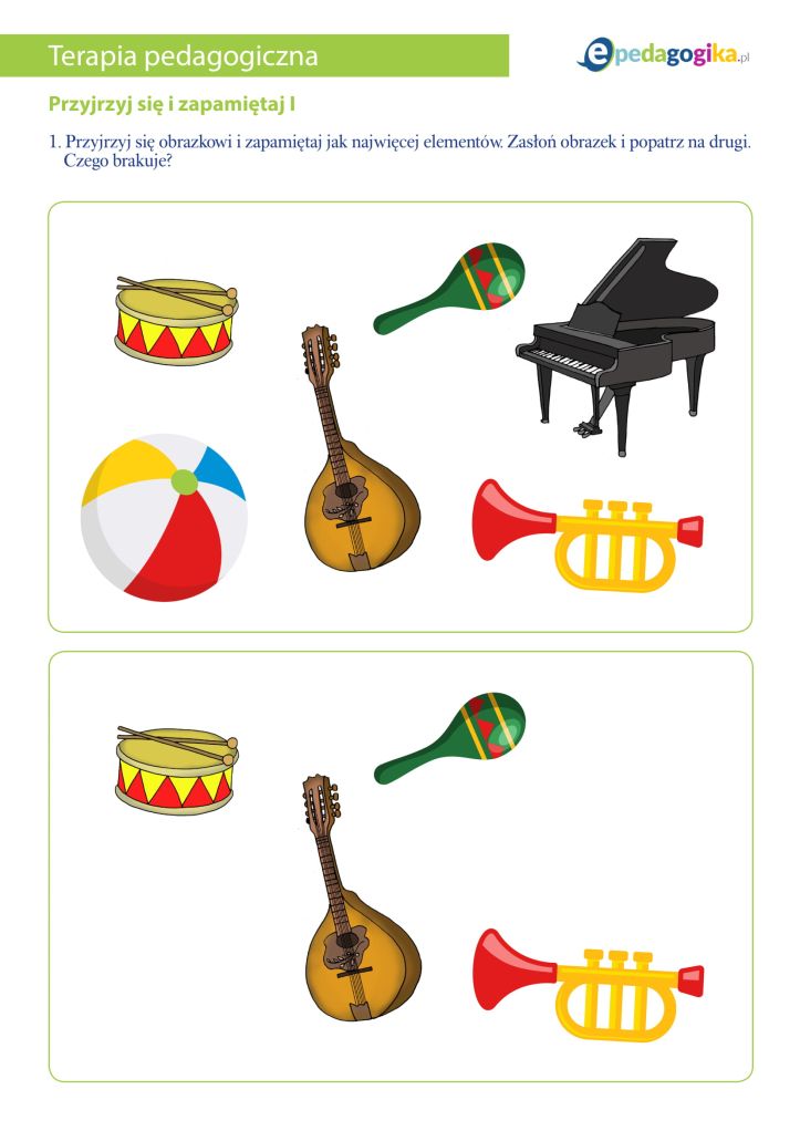 Przyjrzyj się i zapamiętaj. Zestaw 5 kart