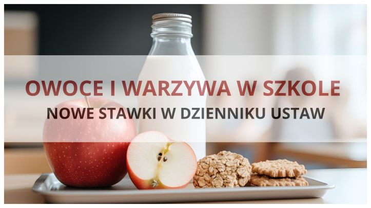 Owoce, warzywa i mleko w roku szkolnym 20252026 – nowe stawki