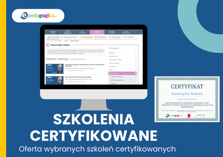 Szkolenia certyfikowane na Portalu www.epedagogika.pl