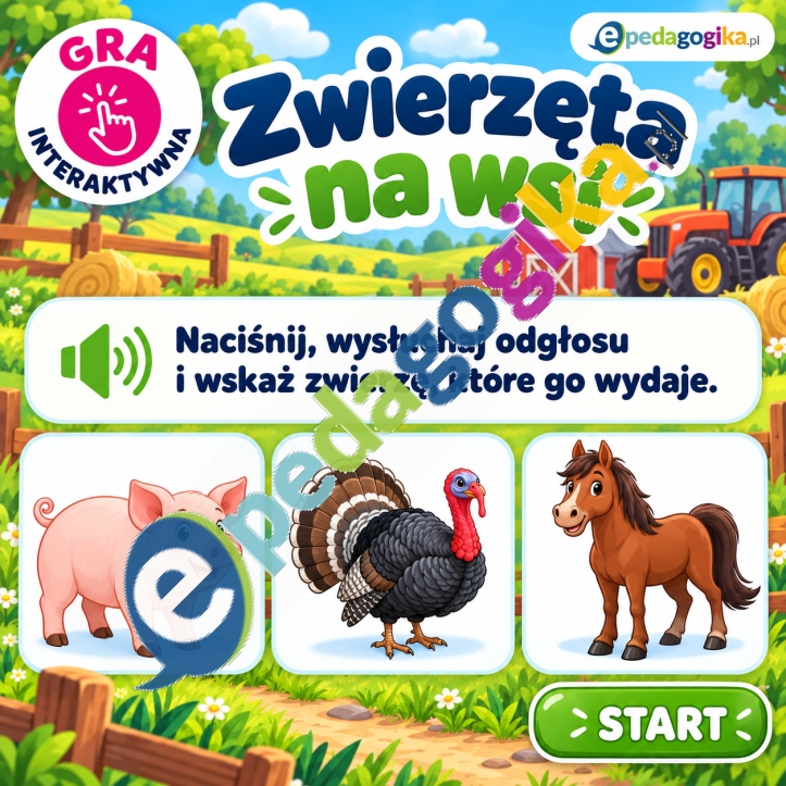 Interaktywna gra Zwierzęta na wsi