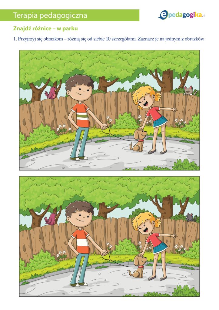 Znajdź różnice - w parku