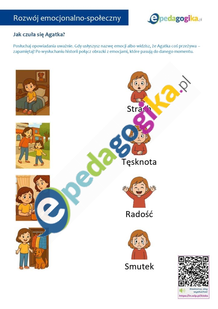   Gdzie się podział piesek Kleks? Karty pracy do rozwoju emocjonalnego dzieci