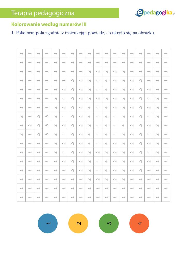 Kolorowanie według numerów III