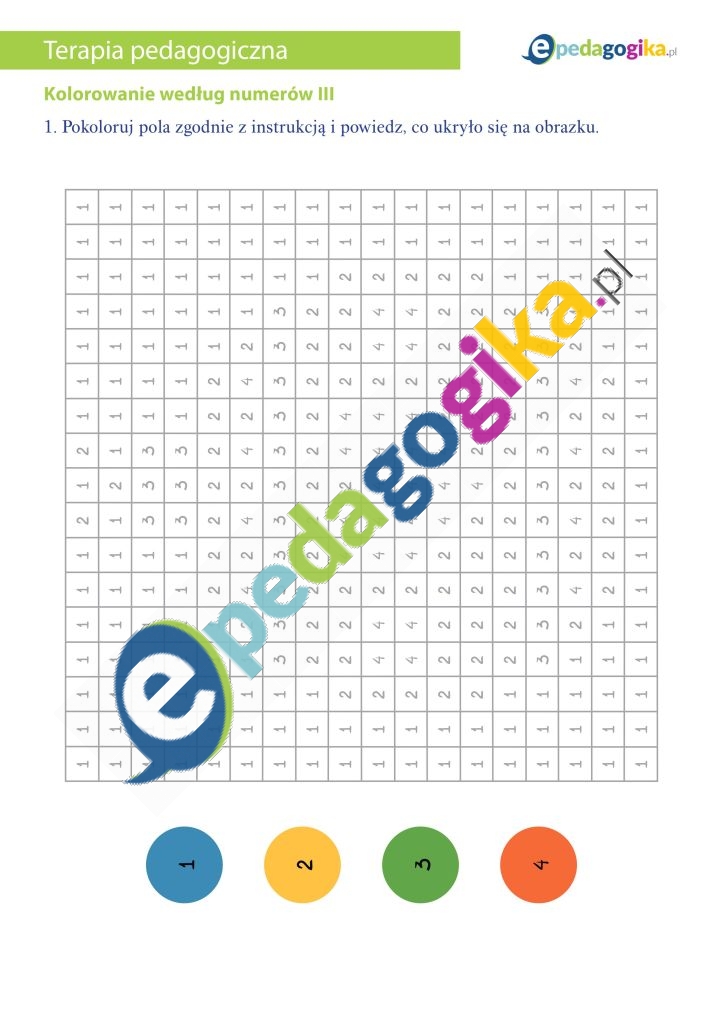 Kolorowanie według numerów III