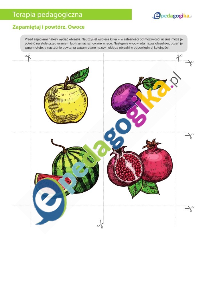 Zapamiętaj i powtórz. Owoce-3