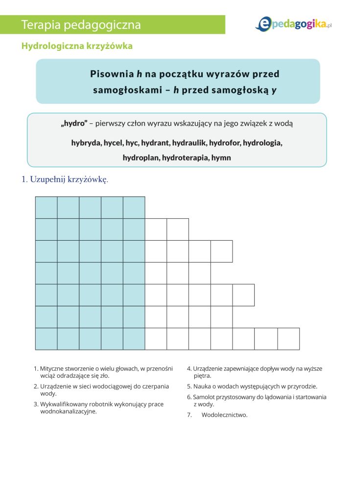 Hydrologiczna krzyżówka