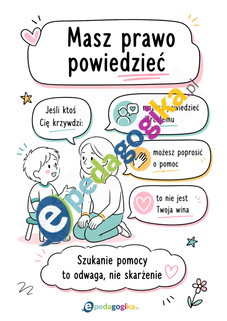Plakaty: Przemoc wobec dzieci – materiały edukacyjne do szkoły i przedszkola