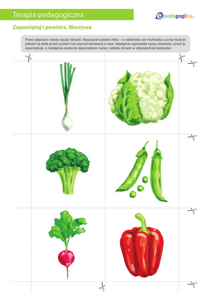 Zapamiętaj i powtórz. Warzywa