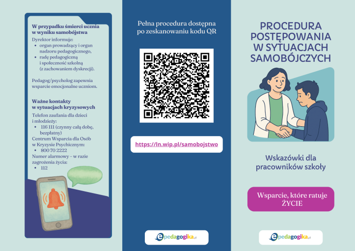 Broszura: Jak reagować w sytuacjach samobójczych w szkole?