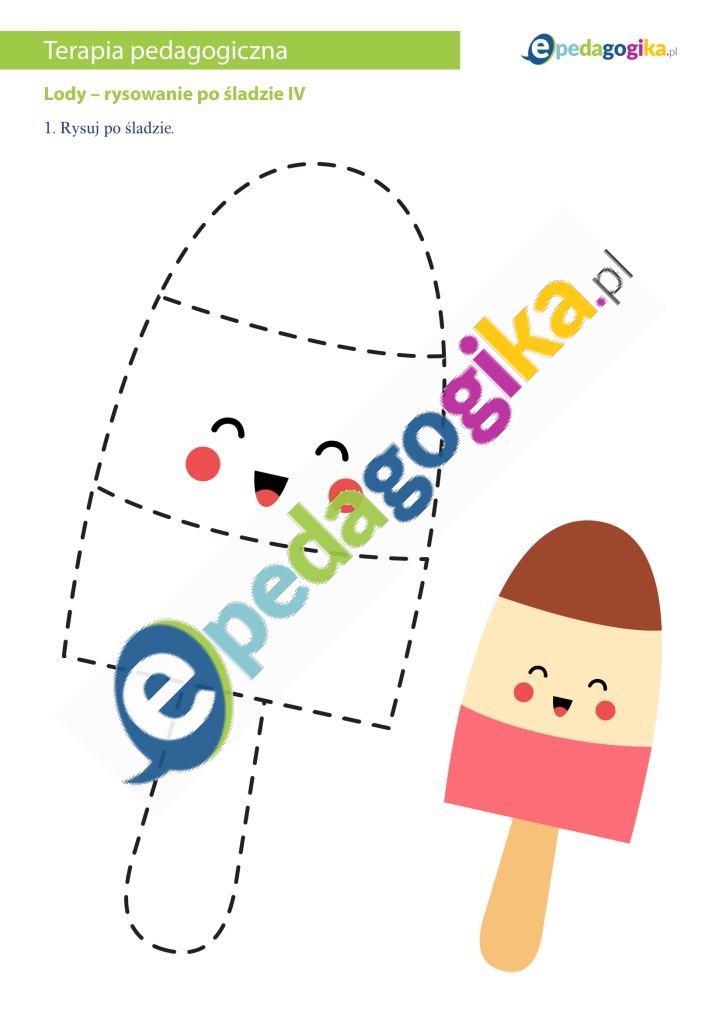 Lody – rysowanie po śladzie IV-1