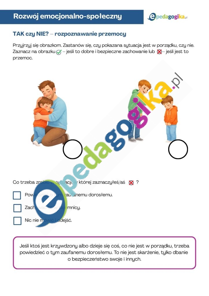 TAK czy NIE – rozpoznawanie przemocy