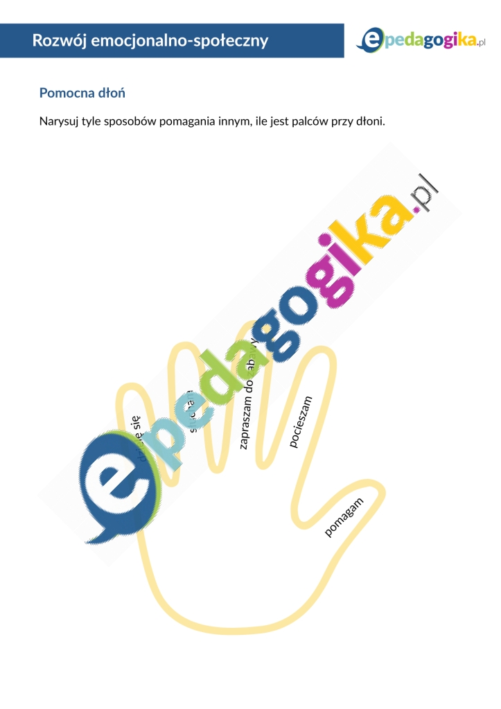 Karta pracy nr 3. Pomocna dłoń