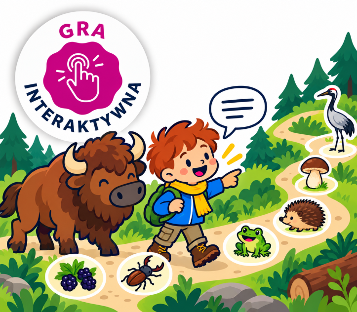 Podróż żubra – gra logopedyczna z głoskami szumiącymi