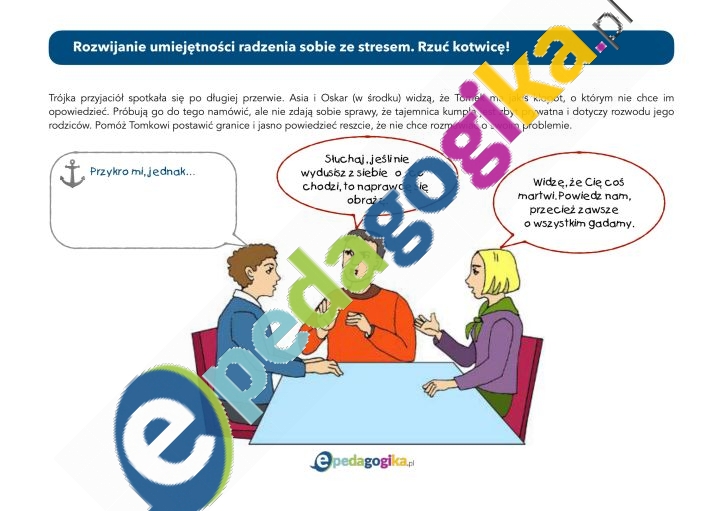 Instrukcja i karty pracy. Rozwijanie umiejętności radzenia sobie ze stresem Rzuć kotwicę!-4