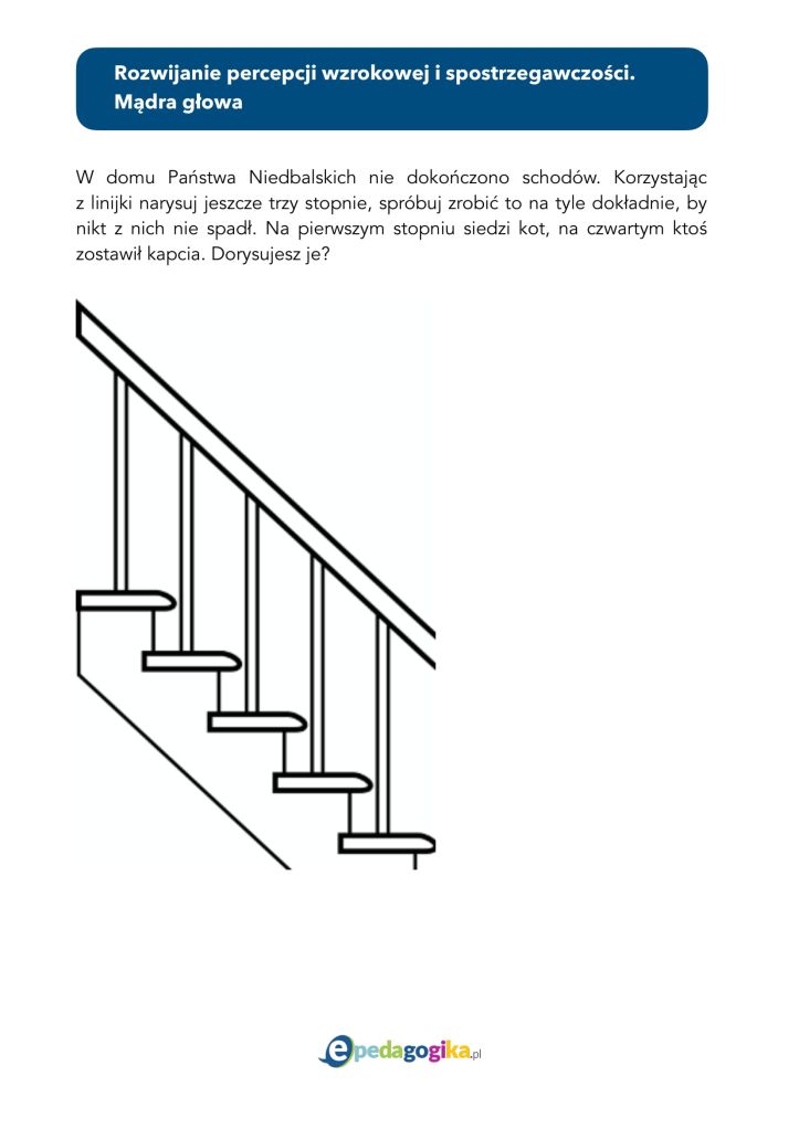 Rozwijanie percepcji wzrokowej i spostrzegawczości. Mądra głowa