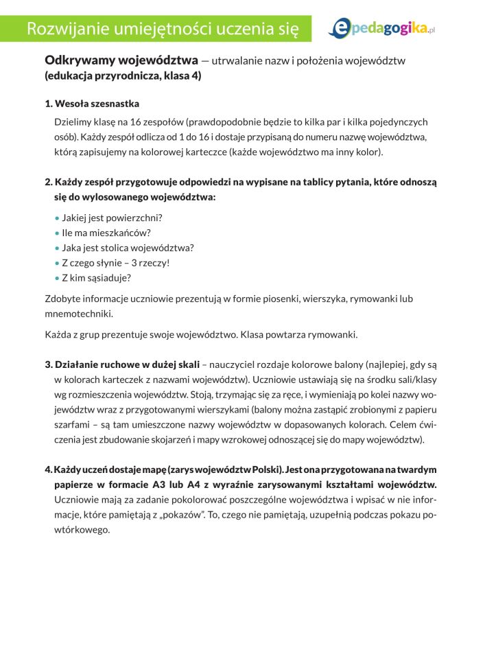 Odkrywamy województwa