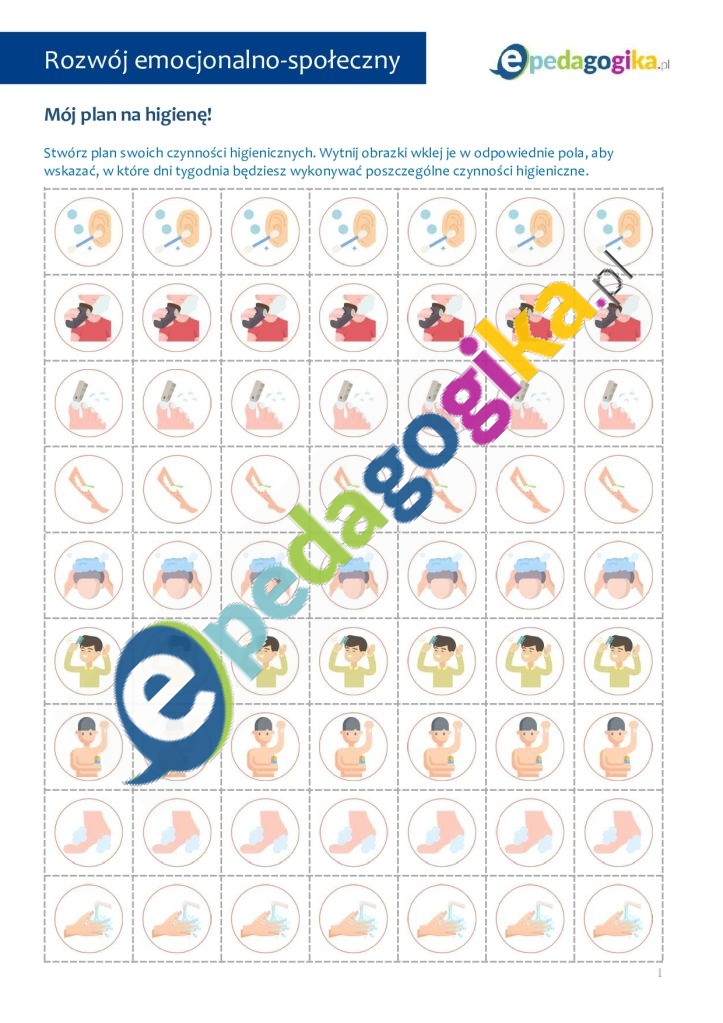   Podstawy higieny osobistej. Karty pracy dla uczniów z niepełnosprawnością intelektualną