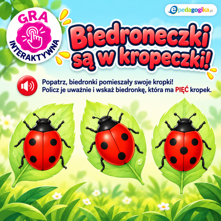 Biedroneczki są w kropeczki! – interaktywna gra matematyczna