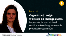 Organizacja zajęć w szkole od 1 lutego 2021 r. 