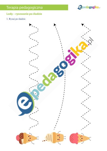 Lody – rysowanie po śladzie-1