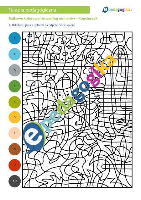 Bajkowe kolorowanie według numerów – Kopciuszek-1