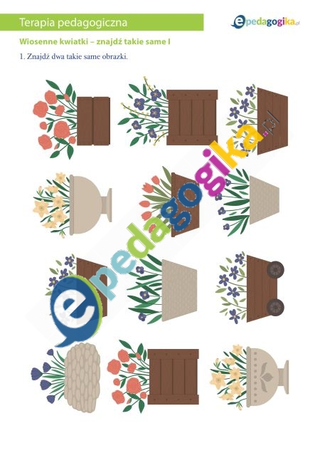 Wiosenne kwiatki – znajdź takie same I-1