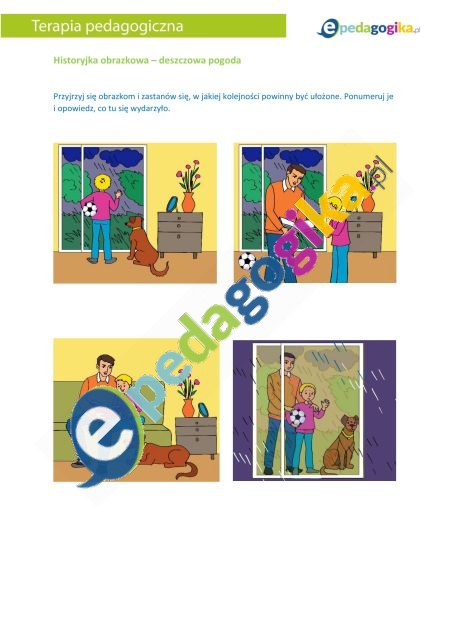 Historyjka obrazkowa - deszczowa pogoda-1