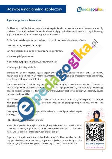 Zamiast frazesów – uczę się empatii. Karty pracy z nagraniem audio