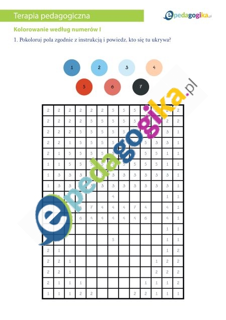 Kolorowanie według numerów I