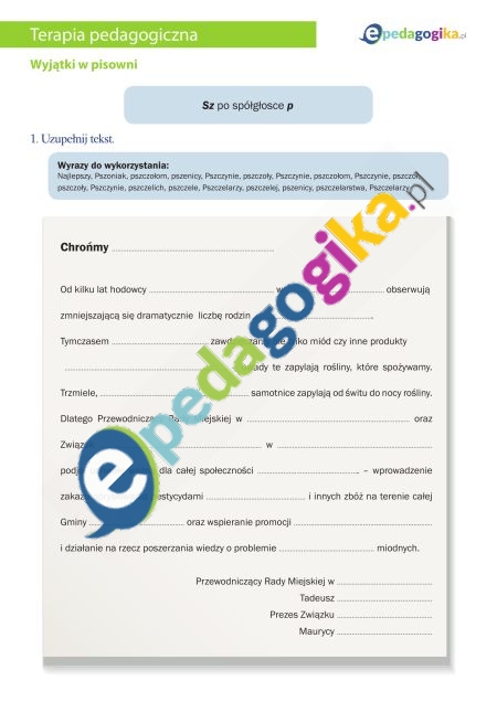 Wyjątki w pisowni-1