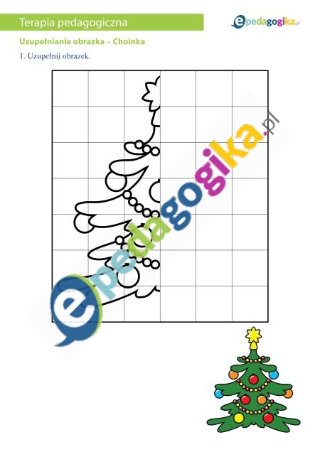 Uzupełnianie obrazka – Choinka-1