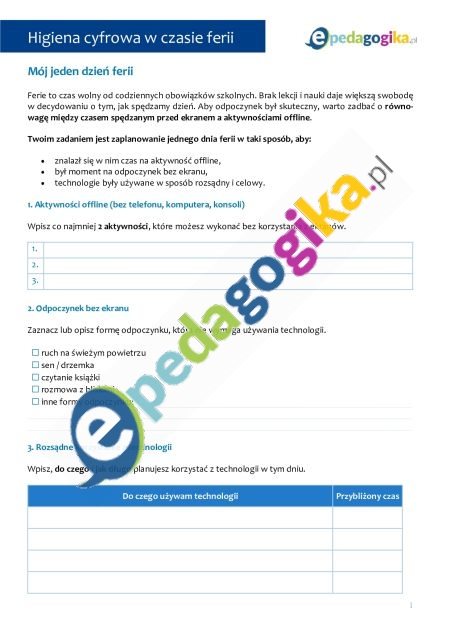   Jak nie wpaść do cyfrowej otchłani? Higiena cyfrowa w czasie ferii. Scenariusz zajęć wychowawczo-profilaktycznych