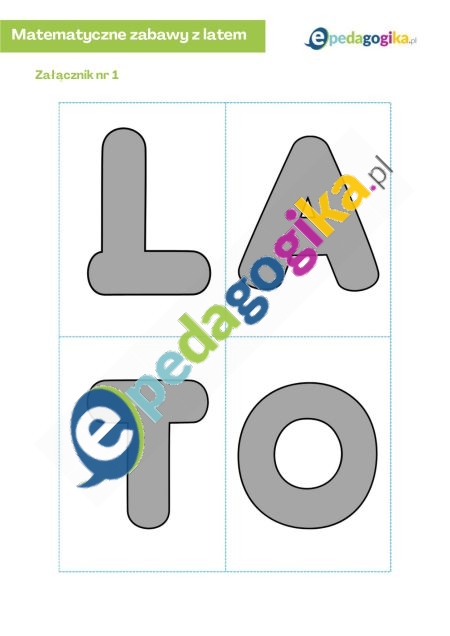  Lekcja otwarta – scenariusz zajęć rewalidacyjnych. Matematyczne zabawy z latem 