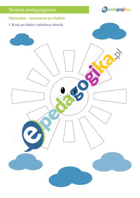 Słoneczko – rysowanie po śladzie-1