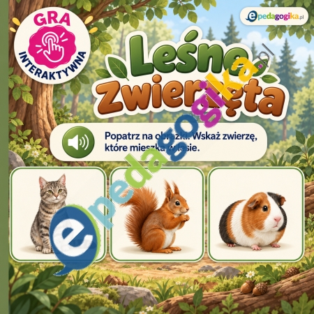 Leśne zwierzęta – gra interaktywna
