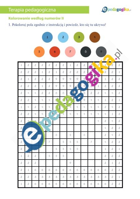 Kolorowanie według numerów II