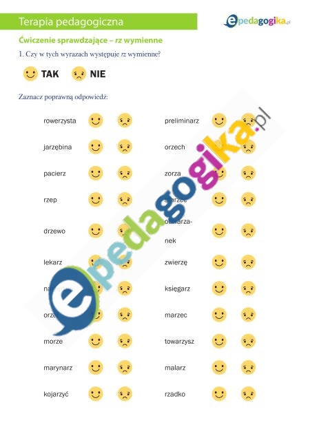 Ćwiczenie sprawdzające – rz wymienne-1